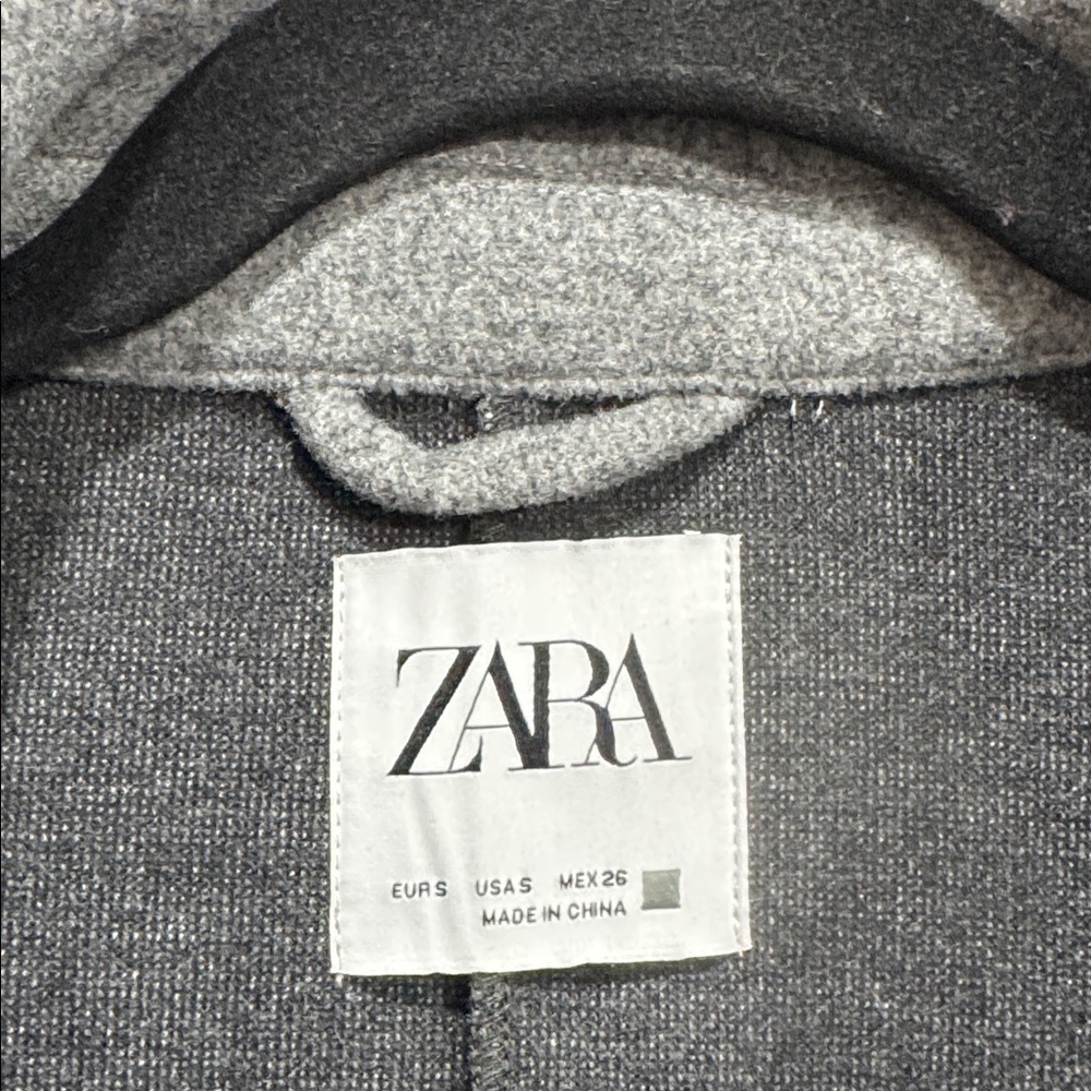 Zara Long Vest Grey Size Small NEW - Picture 5 of 7